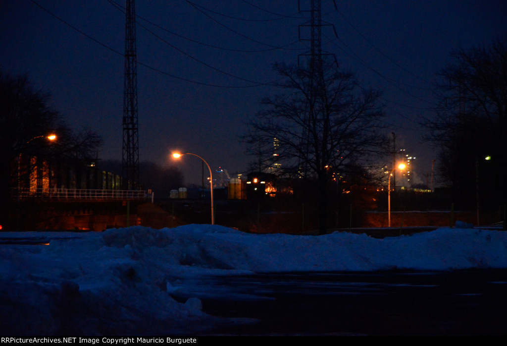 Oakwood yard in the night